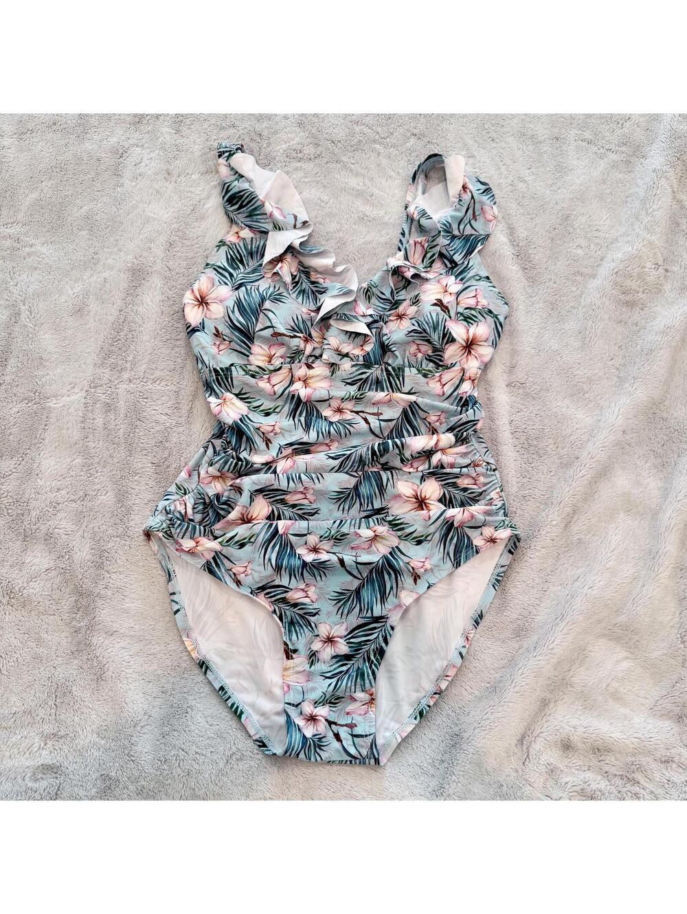 Floral Ruffled One-Piece Swimsuit